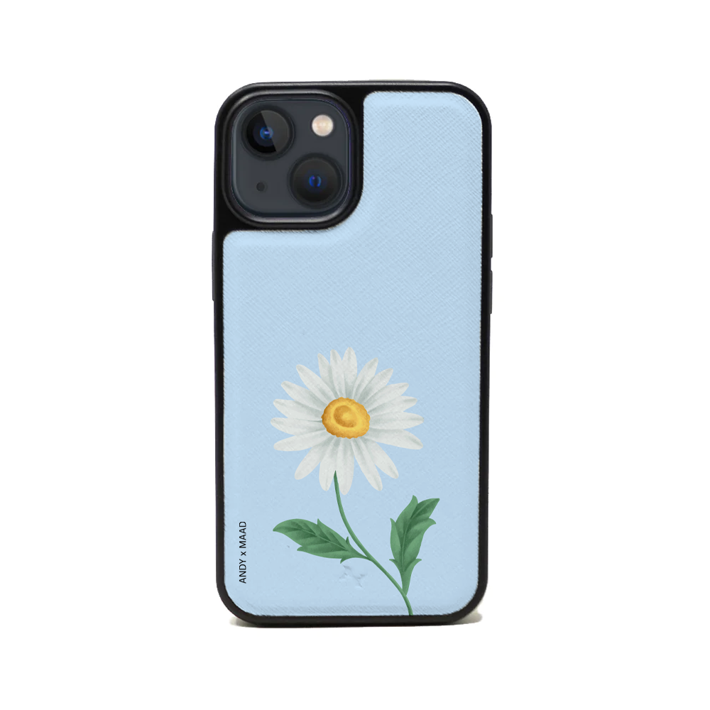 ANDY X MAAD - Blue Daisy IPhone 13 Mini Leather Case