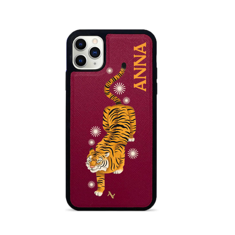 MAAD Tiger - Red IPhone 11 Pro Max Leather Case
