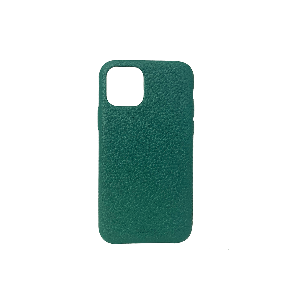 Pebble - Moss Green IPhone 11 Pro Case - MAAD Collective - Saffiano IPhone Personalized Case 