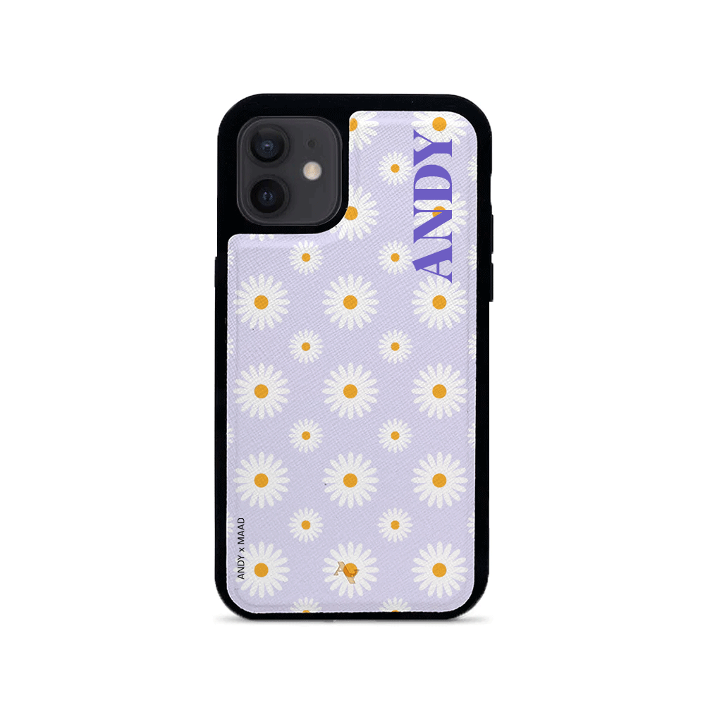 ANDY X MAAD - Lilac Daisies IPhone 12 Mini Leather Case