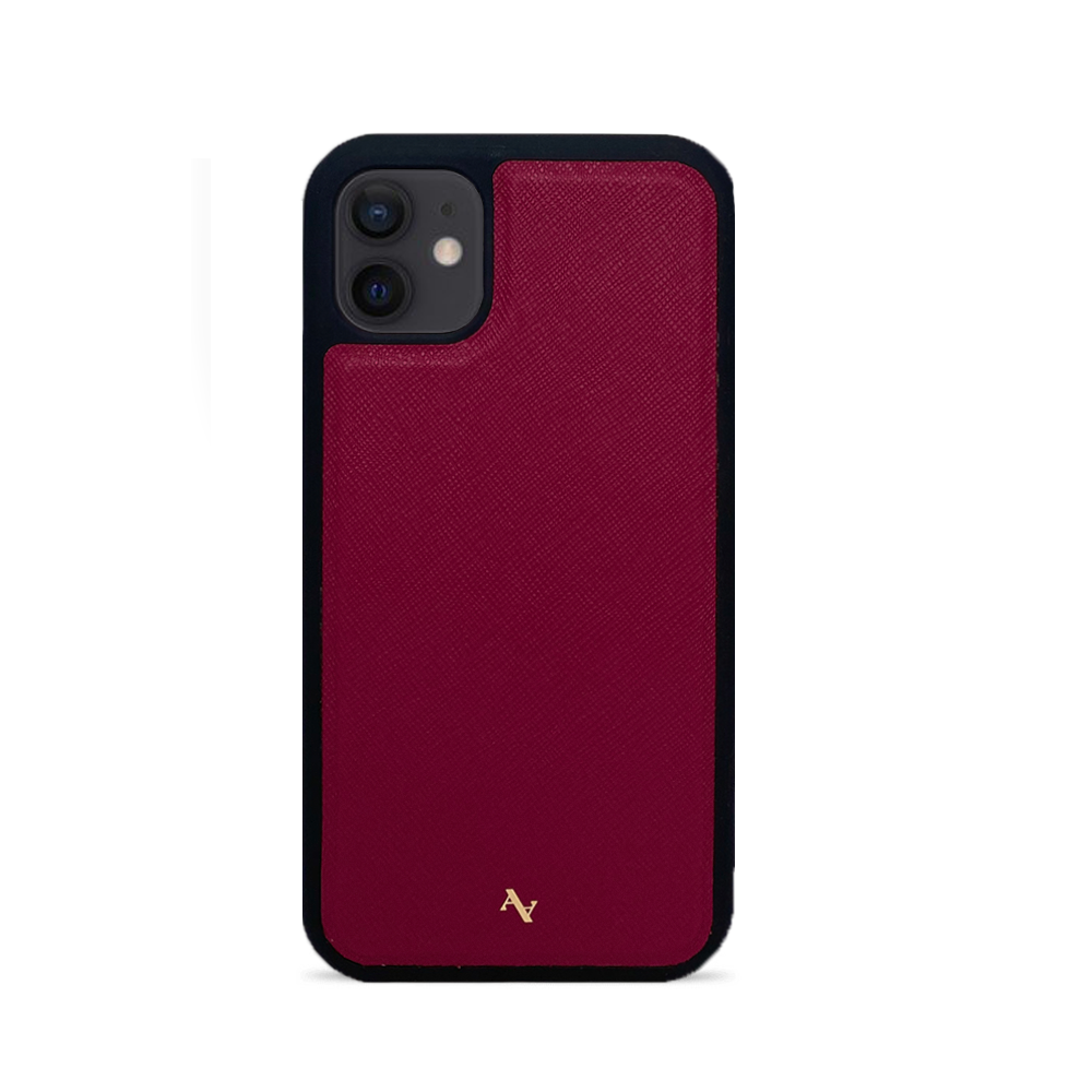 Moon River - Red IPhone 12 Leather Case