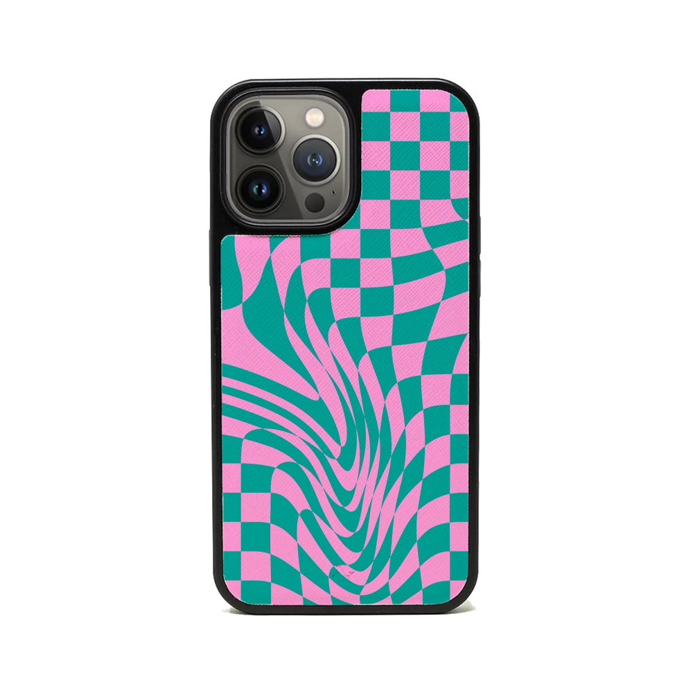 GOLF le MAAD - Pink and Green IPhone 13 Pro Max Leather Case