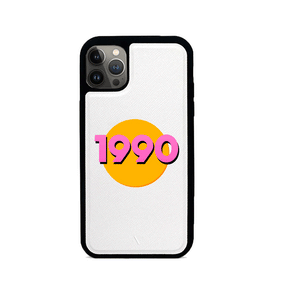 90s - White IPhone 13 Pro Leather Case