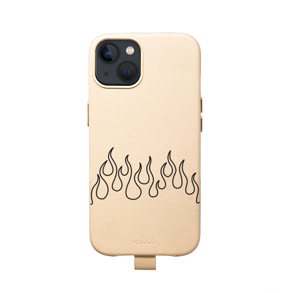 MAAD Full Wrapped - Flames Beige IPhone 13