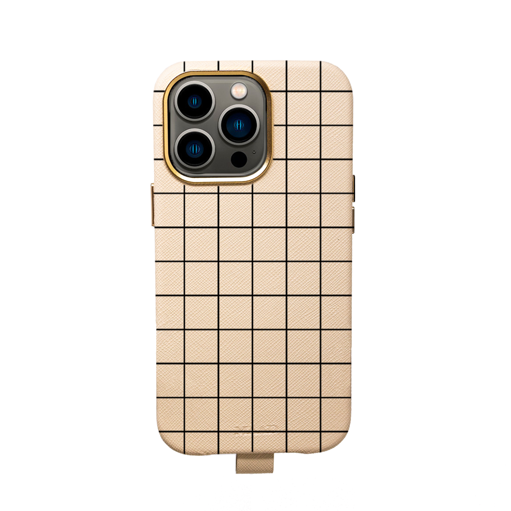 MAAD Full Wrapped - Beige Grid IPhone 13 Pro Max