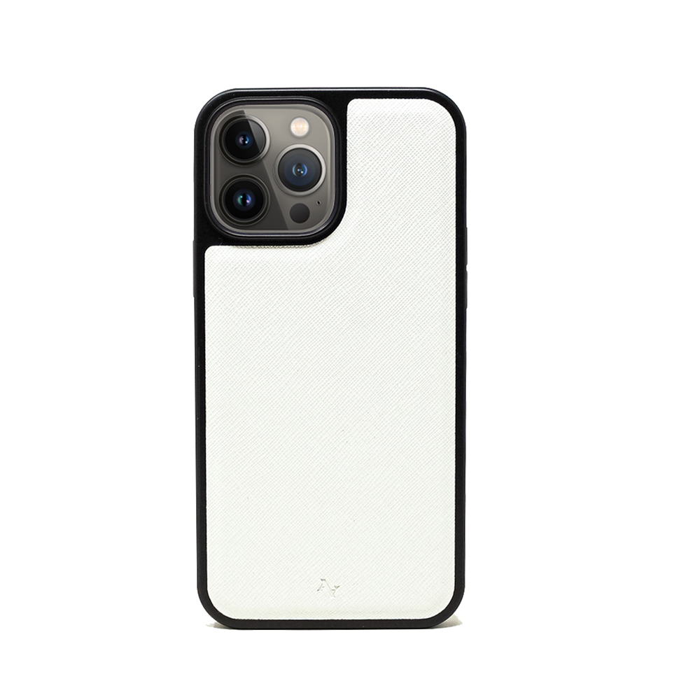 Moon River - White IPhone 14 Pro Max Leather Case
