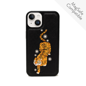 MAAD Tiger - Black IPhone 14 Leather Case