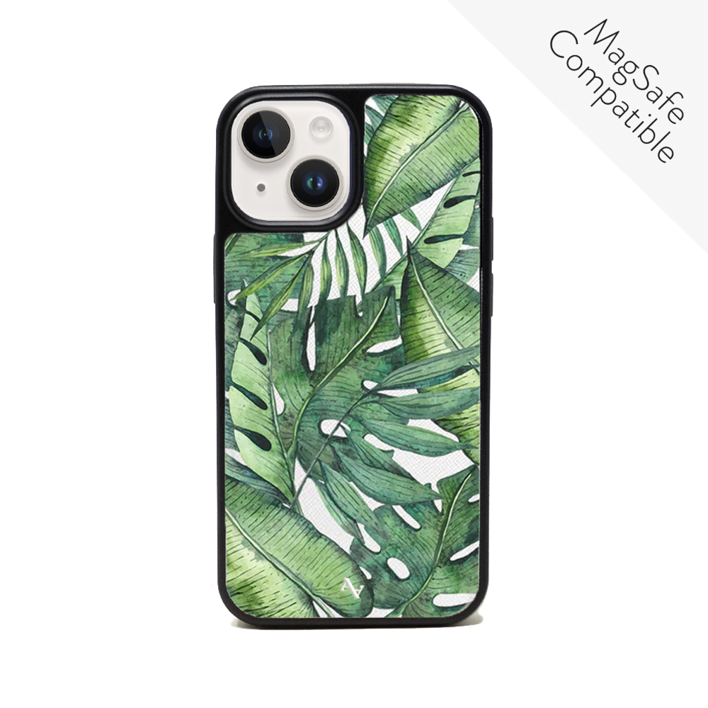 MAAD Tropical Plants - Creta IPhone 14 Leather Case