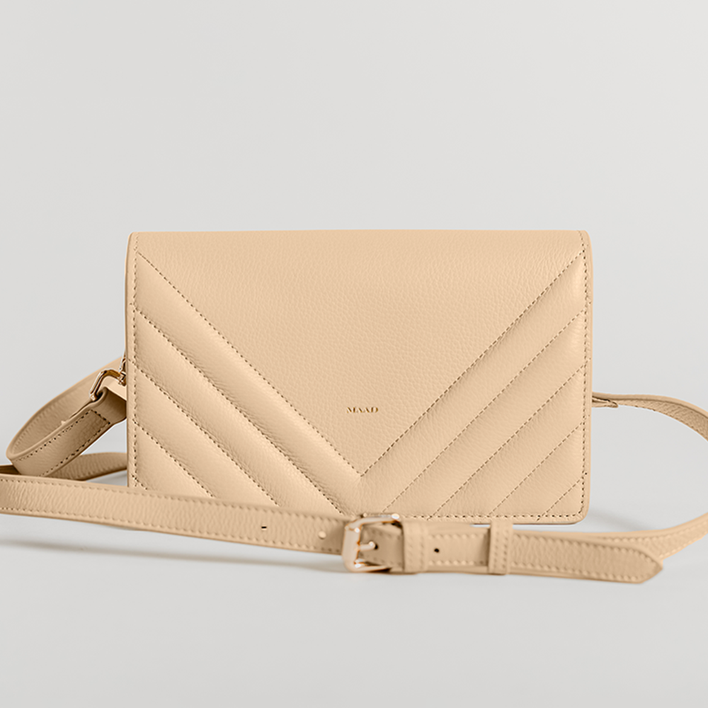Match - Sandy Nude Quilted Crossbody