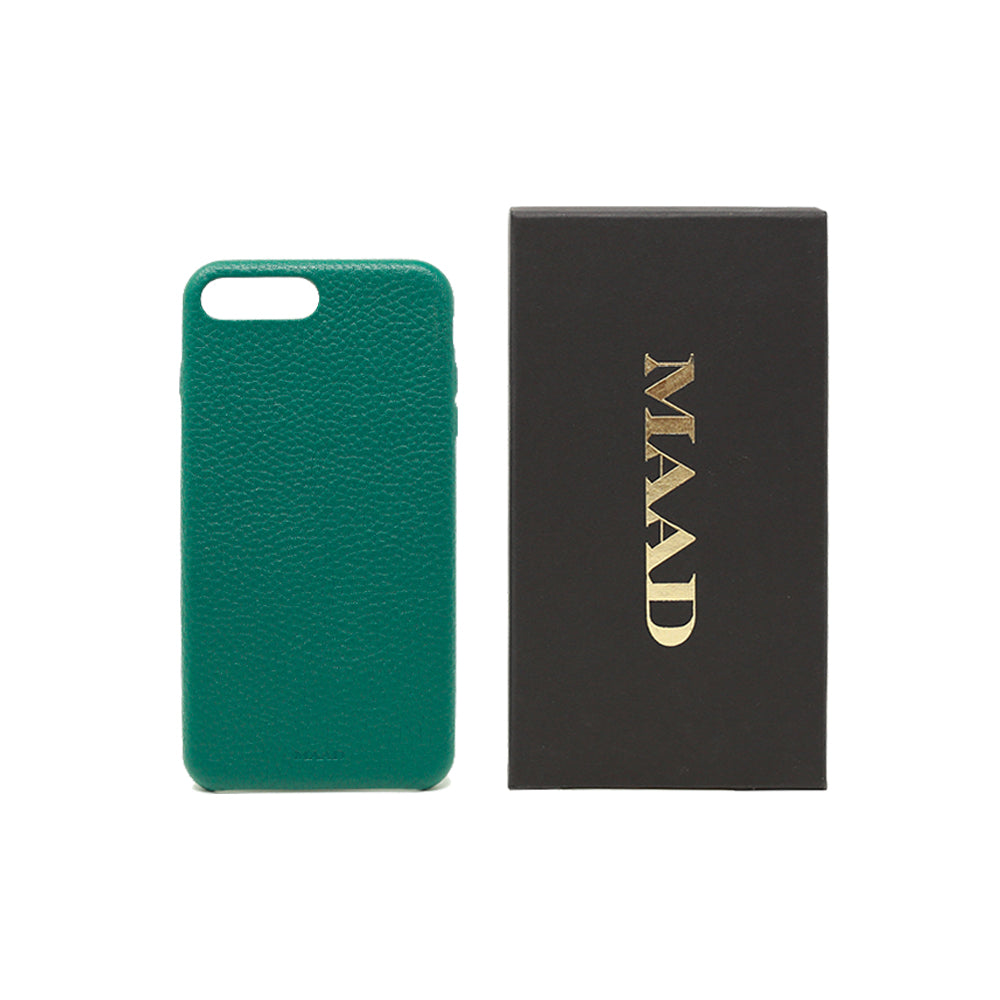Pebble - Moss Green IPhone 7/8 Plus Case - MAAD Collective - Saffiano IPhone Personalized Case 