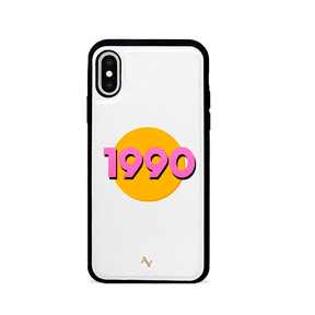 90s - White IPhone X/XS Leather Case