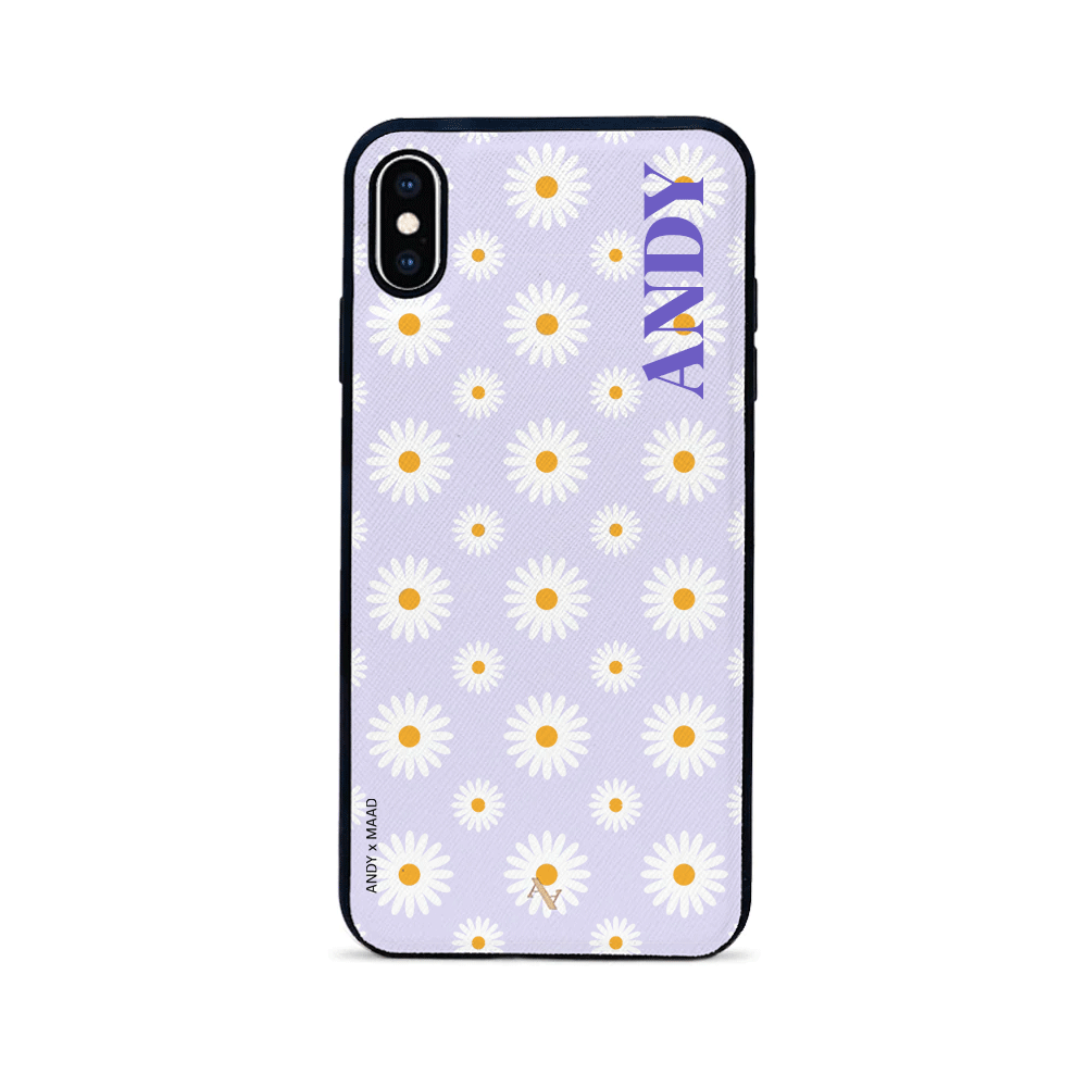 ANDY X MAAD - Liliac Daisies IPhone XS MAX Leather Case