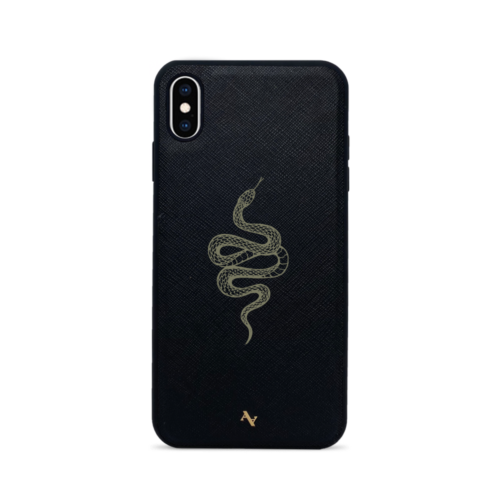 Scales - Black IPhone XS MAX Leather Case